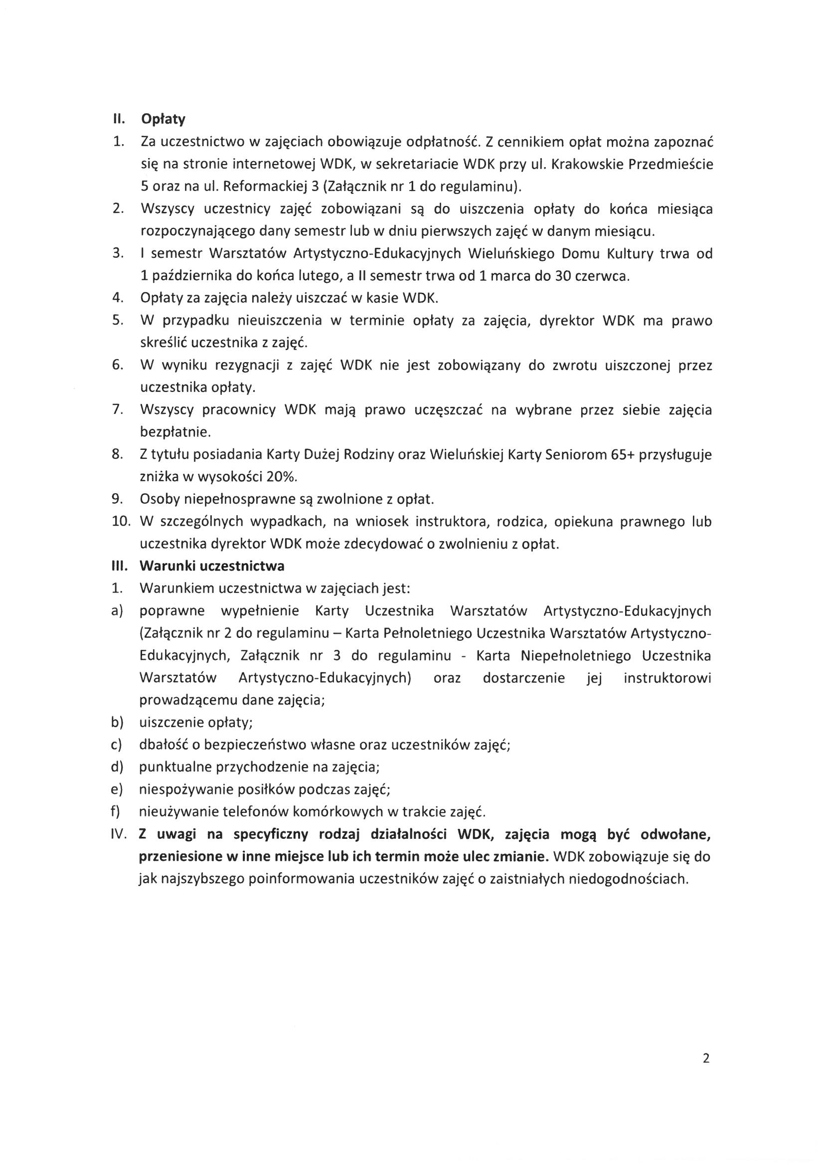Zdjęcie Regulamin Warsztatów Artystyczno-Edukacyjnych w Wieluńskim Domu Kultury 2.jpg